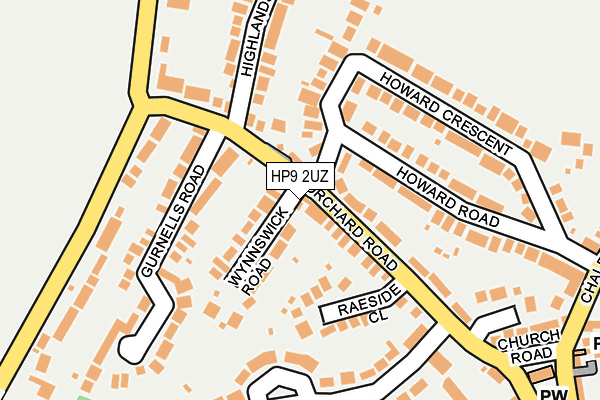 HP9 2UZ map - OS OpenMap – Local (Ordnance Survey)