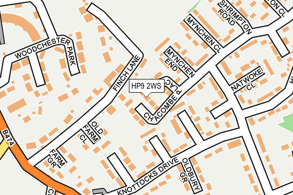 HP9 2WS map - OS OpenMap – Local (Ordnance Survey)
