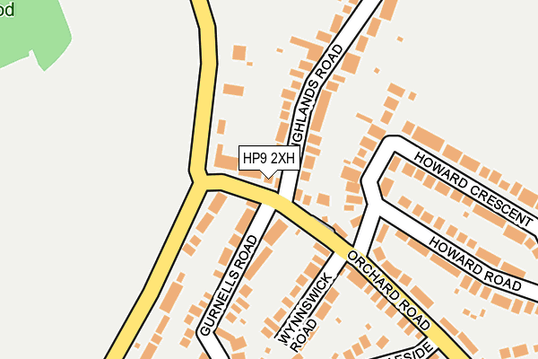 HP9 2XH map - OS OpenMap – Local (Ordnance Survey)
