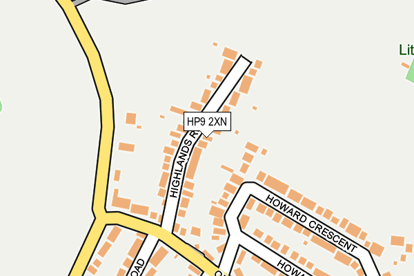 HP9 2XN map - OS OpenMap – Local (Ordnance Survey)