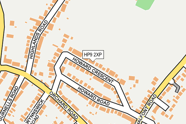 HP9 2XP map - OS OpenMap – Local (Ordnance Survey)