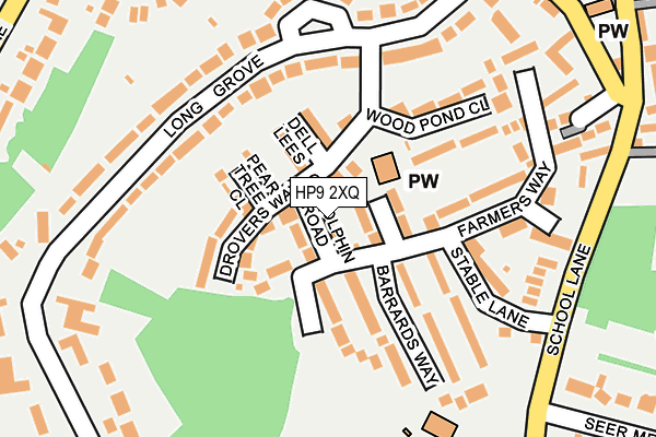 HP9 2XQ map - OS OpenMap – Local (Ordnance Survey)