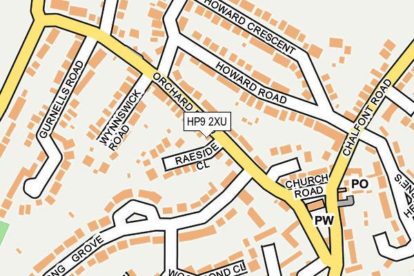 HP9 2XU map - OS OpenMap – Local (Ordnance Survey)