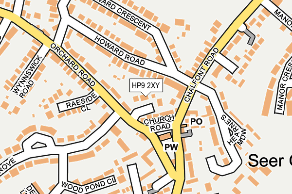 HP9 2XY map - OS OpenMap – Local (Ordnance Survey)