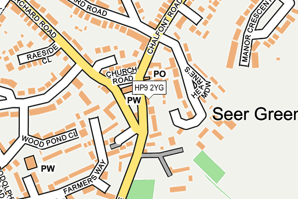 HP9 2YG map - OS OpenMap – Local (Ordnance Survey)