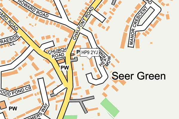 HP9 2YJ map - OS OpenMap – Local (Ordnance Survey)