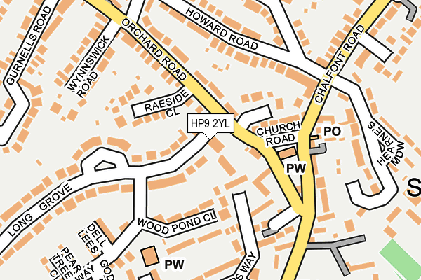 HP9 2YL map - OS OpenMap – Local (Ordnance Survey)