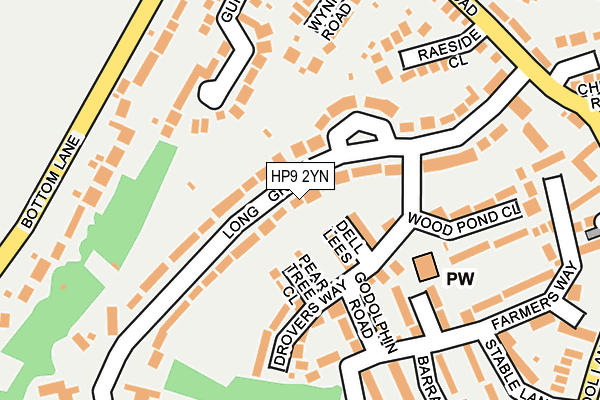 HP9 2YN map - OS OpenMap – Local (Ordnance Survey)