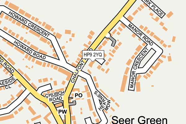 HP9 2YQ map - OS OpenMap – Local (Ordnance Survey)