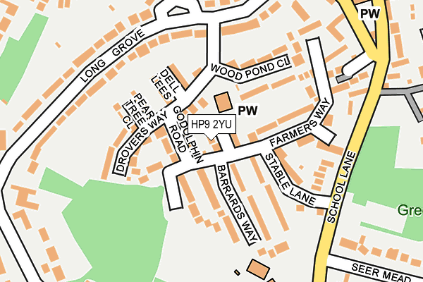 HP9 2YU map - OS OpenMap – Local (Ordnance Survey)