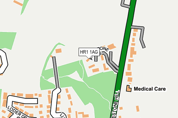 HR1 1AG map - OS OpenMap – Local (Ordnance Survey)