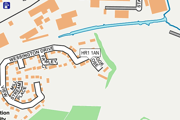 HR1 1AN map - OS OpenMap – Local (Ordnance Survey)