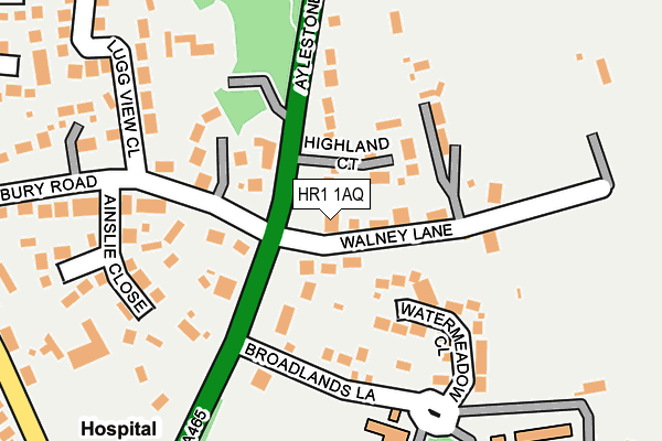 HR1 1AQ map - OS OpenMap – Local (Ordnance Survey)