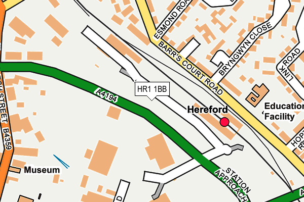 HR1 1BB map - OS OpenMap – Local (Ordnance Survey)