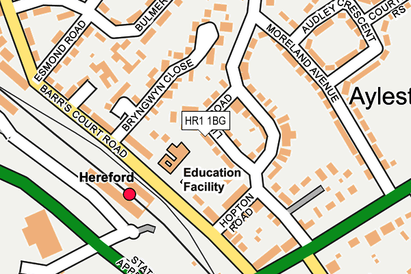 HR1 1BG map - OS OpenMap – Local (Ordnance Survey)