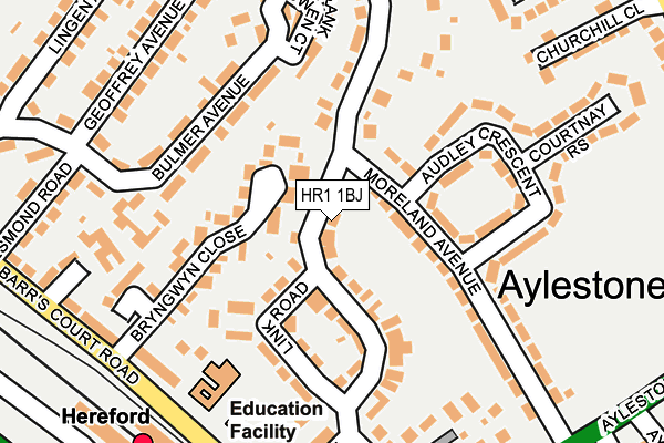 HR1 1BJ map - OS OpenMap – Local (Ordnance Survey)