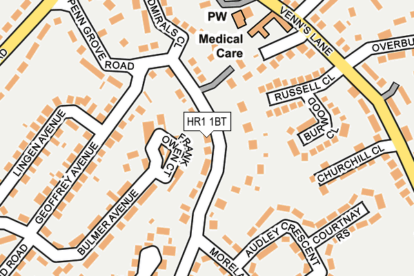 HR1 1BT map - OS OpenMap – Local (Ordnance Survey)