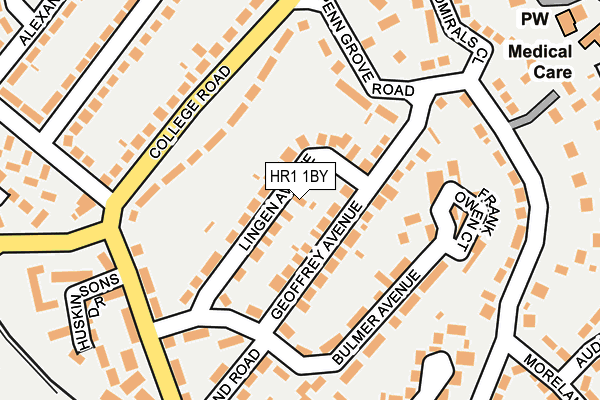 HR1 1BY map - OS OpenMap – Local (Ordnance Survey)