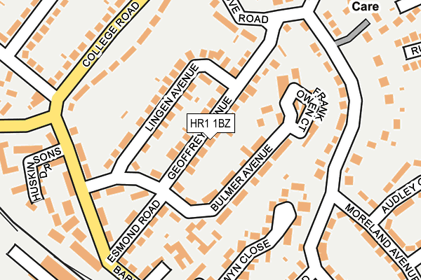 HR1 1BZ map - OS OpenMap – Local (Ordnance Survey)