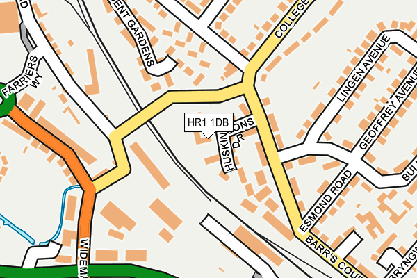 HR1 1DB map - OS OpenMap – Local (Ordnance Survey)