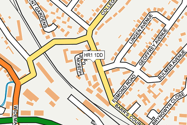 HR1 1DD map - OS OpenMap – Local (Ordnance Survey)