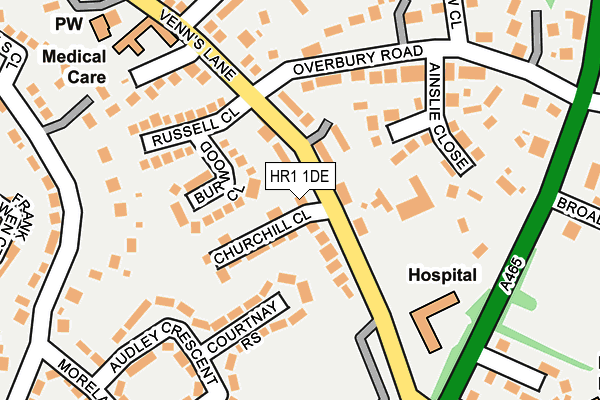 HR1 1DE map - OS OpenMap – Local (Ordnance Survey)