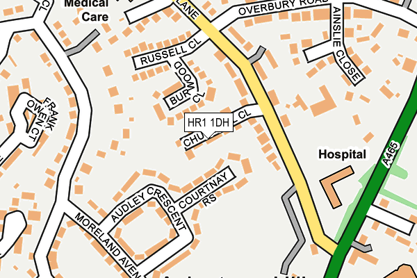 HR1 1DH map - OS OpenMap – Local (Ordnance Survey)