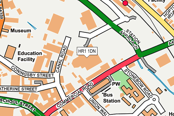 HR1 1DN map - OS OpenMap – Local (Ordnance Survey)
