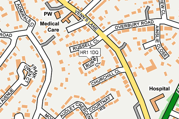 HR1 1DQ map - OS OpenMap – Local (Ordnance Survey)