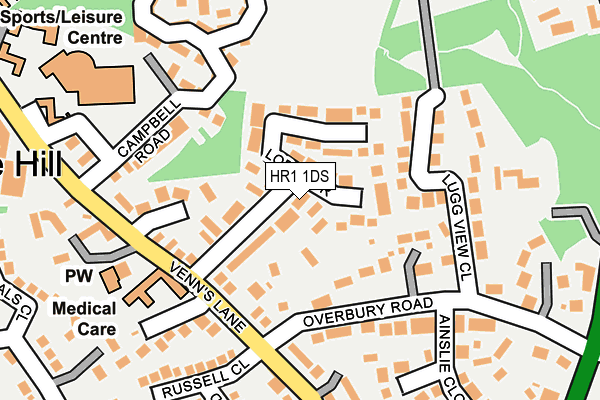 HR1 1DS map - OS OpenMap – Local (Ordnance Survey)