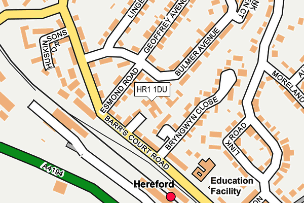 HR1 1DU map - OS OpenMap – Local (Ordnance Survey)