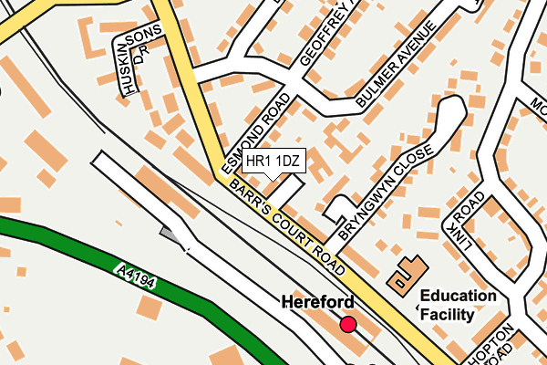 HR1 1DZ map - OS OpenMap – Local (Ordnance Survey)