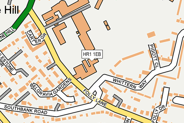 HR1 1EB map - OS OpenMap – Local (Ordnance Survey)