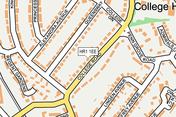 HR1 1EE map - OS OpenMap – Local (Ordnance Survey)