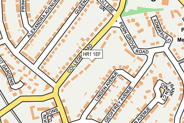 HR1 1EF map - OS OpenMap – Local (Ordnance Survey)