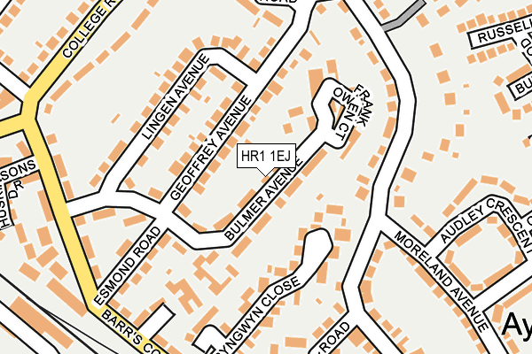 HR1 1EJ map - OS OpenMap – Local (Ordnance Survey)