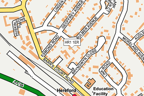 HR1 1ER map - OS OpenMap – Local (Ordnance Survey)
