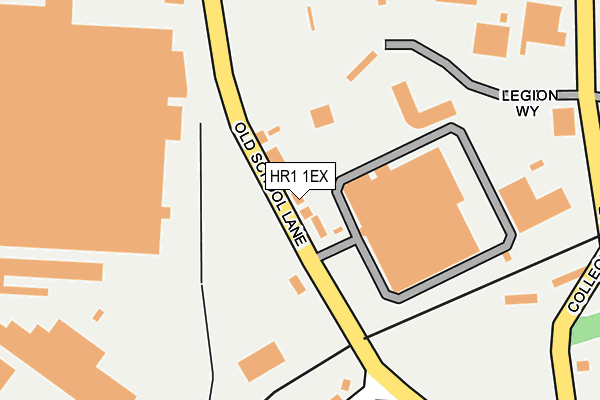 HR1 1EX map - OS OpenMap – Local (Ordnance Survey)