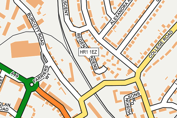 HR1 1EZ map - OS OpenMap – Local (Ordnance Survey)