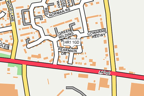 HR1 1GD map - OS OpenMap – Local (Ordnance Survey)