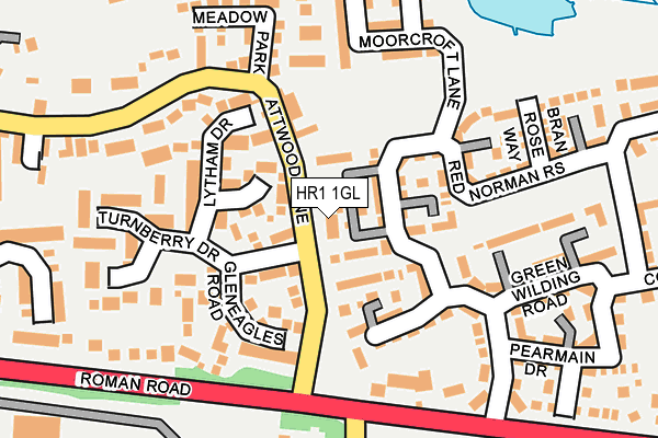 HR1 1GL map - OS OpenMap – Local (Ordnance Survey)