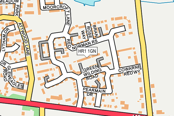 HR1 1GN map - OS OpenMap – Local (Ordnance Survey)