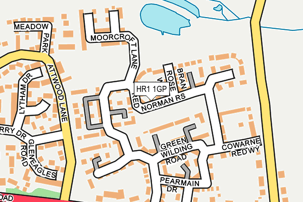 HR1 1GP map - OS OpenMap – Local (Ordnance Survey)