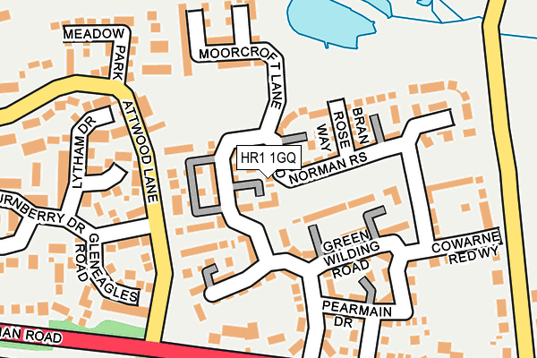 HR1 1GQ map - OS OpenMap – Local (Ordnance Survey)