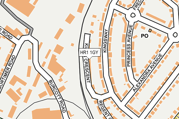 HR1 1GY map - OS OpenMap – Local (Ordnance Survey)