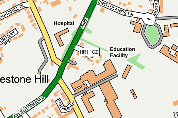 HR1 1GZ map - OS OpenMap – Local (Ordnance Survey)