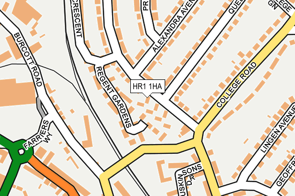 HR1 1HA map - OS OpenMap – Local (Ordnance Survey)