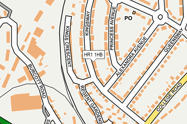 HR1 1HB map - OS OpenMap – Local (Ordnance Survey)