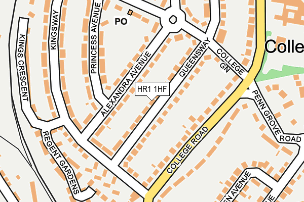 HR1 1HF map - OS OpenMap – Local (Ordnance Survey)