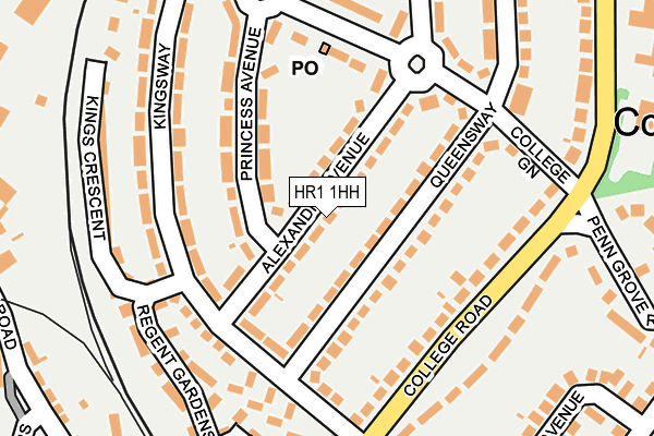 HR1 1HH map - OS OpenMap – Local (Ordnance Survey)
